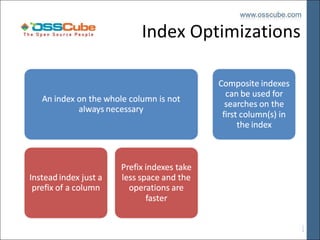 Index Optimizations

 