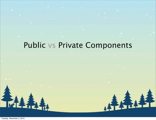 Public vs Private Components
Tuesday, November 2, 2010
 