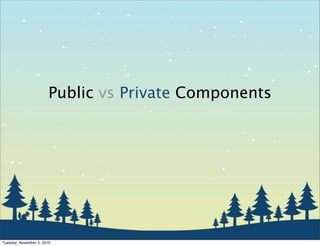 Public vs Private Components
Tuesday, November 2, 2010
 