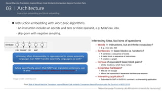 Neural machine translation inspired binary code similarity comparison beyond function pairs