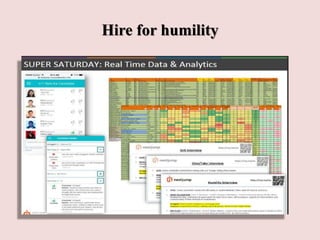 Hire for humility
 