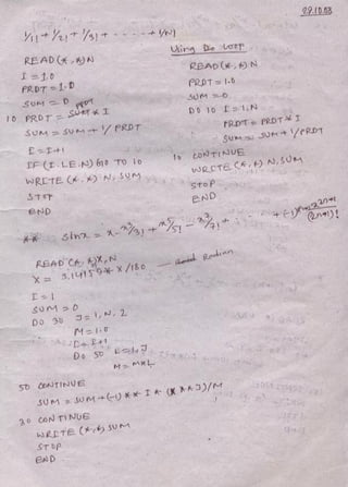 Numerical analysis & computer programming
