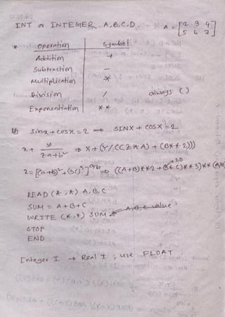 Numerical analysis & computer programming
