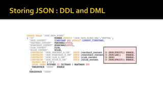 Oracle Database - JSON and the In-Memory Database