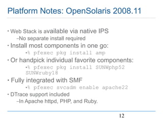 OpenSolaris Web Stack MySQL BOF