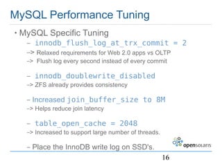 OpenSolaris Web Stack MySQL BOF