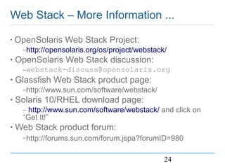 OpenSolaris Web Stack MySQL BOF