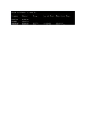 Oracle goldengate 11g schema replication from standby database