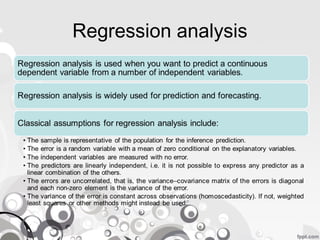 Regression analysis
 