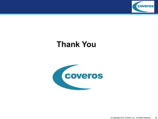 22© Copyright 2013 Coveros, Inc.. All rights reserved.
Thank You
 
