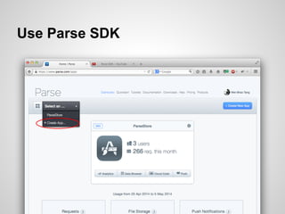Use Parse SDK
 