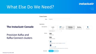 What Else Do We Need?
The Instaclustr Console
Provision Kafka and
Kafka Connect clusters
©Instaclustr Pty Limited, 2020
 