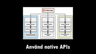 Använd native APIs
 