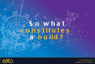 So what  constitutes  a  build? 