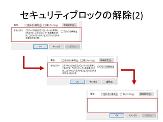 セキュリティブロックの解除(2)
 