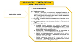 ORIENTACIONES PEDAGÓGICAS POR
NIVEL Y MODALIDAD
EDUCACIÓN INICIAL
MAG.NATALY MORÁN ARAUJO
 