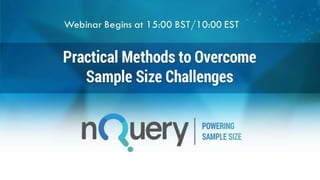 Webinar Begins at 15:00 BST/10:00
EST
 