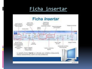 Ficha insertar
 