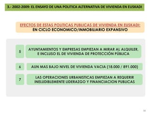 3.- 2002-2009: EL ENSAYO DE UNA POLITICA ALTERNATIVA DE VIVIENDA EN EUSKADIFORO SOCIAL DE LA VIVIENDA DE EUSKADI31