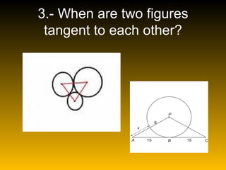 3.- When are two figures tangent to each other? 