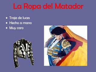La Ropa del Matador  Traje   de luces Hecho a mano Muy   caro 