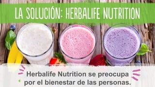 Herbalife Nutrition se preocupa
por el bienestar de las personas.
 