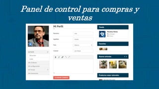 Panel de control para compras y
ventas
 