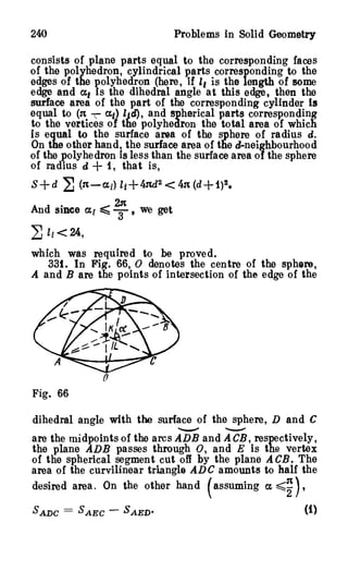 Problems in solid geometry