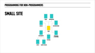PROGRAMMING FOR NON-PROGRAMMERS 
SMALL SITE 
 