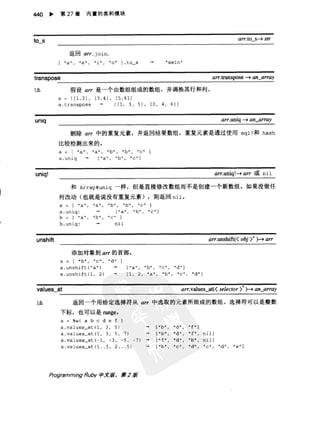 Programming Ruby中文版  （第二版）