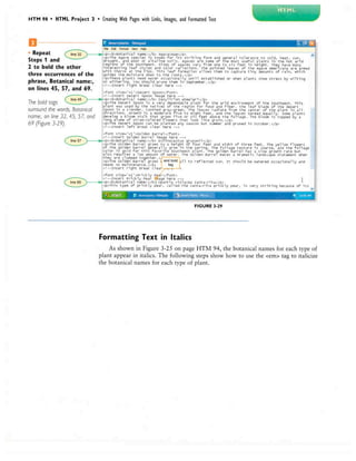 Project 03 Creating Web Pages with Links, Images, and Formatted Text
