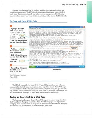 Project 03 Creating Web Pages with Links, Images, and Formatted Text