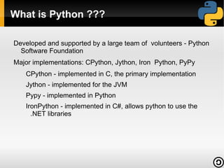 Why Python ??? 