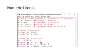 Numeric Literals
 