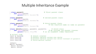 Multiple Inheritance Example
 