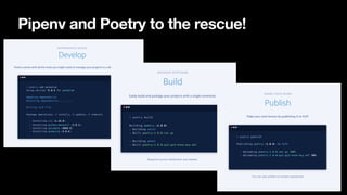 Pipenv and Poetry to the rescue!
 