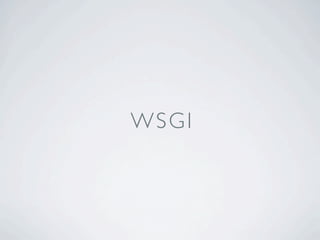 WSGI
 