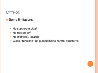 Cython : summary