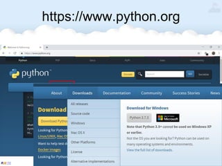 Page 22
https://www.python.org
 