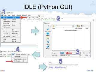 Page 28
IDLE (Python GUI)
 