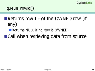 Using Q4M - a message queue storage engine for MySQL