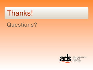 Thanks!
Questions?
 