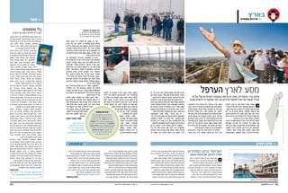 ‫בארץ‬
                               ‫ספר‬                                                                                                                                                                                                                                                                  ‫תיירות מקומית‬



                    ‫בלי מחסומים‬                                               ‫סיור בתוואי גדר ההפרדה.‬
                                                                            ‫ייאוש ותחושת חוסר תוחלת הם‬
    ‫המדריך לחיים הטובים ביש”ע‬
                                                                        ‫אחים של הבורות, ואילו אצל אריאלי‬
‫“הנה לכם שטחים למתחילים. אין הרבה ערבים,‬                                 ‫רוכשים בתוך כמה שעות הרבה ידע‬
‫וגם נערי הגבעות מעטים כאן”, כותבים באירוניה‬
‫העיתונאית קרני אלדד (בתו של ח”כ אריה אלדד‬           ‫אחר כך נסענו, על בשרנו, על ה–644, שהוא‬
‫מהאיחוד הלאומי) ובעלה שלמה בשן,‬                     ‫בחלקו כביש אפרטהייד, ומחבר את בית אריה‬
‫תושבי תקוע ומחברי הספר “יש”ע זה פאן”‬                ‫לעופרים ול–344, ואספנו עוד כמה מאות מיליוני‬
           ‫- המדריך לחיים הטובים ביש”ע.‬             ‫שקלים לבור של תיקוני–תוואי–מכשול–ההפרדה,‬
‫אם צירוף המילים יש”ע וחיים טובים‬                    ‫בור שהצטברו בו עד היום, לפי הערכות, כמיליארד‬
‫נשמע לכם תמוה, בא הספר הזה ומציג‬                    ‫וחצי שקלים. נשמע כואב? פחות כואב מלנסוע על‬
‫זווית אחרת ומנותקת מההוויה הפוליטית‬                                              ‫כביש ליהודים בלבד.‬
‫המדממת שבה מבוסס האזור. במקום‬                       ‫נדמה לי שהבחנתי בציניות המשתלטת על‬
‫מחסומים, יידוי אבנים ופגיעות בבתי‬                   ‫משתתפי הסיור בבית אריה: הערות סרקסטיות על‬
‫כנסת ובמסגדים, מציג הספר מגוון‬                      ‫מדיניות החלם ועל בזבוז כספי הציבור. לעומת‬
‫מפתיע של יקבים, בתי בד, חוות צאן‬                    ‫זאת, בסיור לעוטף ירושלים, שאליו הצטרפתי‬
‫לייצור גבינות, מאפיות, מסעדות גורמה,‬                ‫שבוע אחר כך, היה אפשר להבחין איך ככל שהוא‬
‫בתי קפה, סדנאות אמנים ואומנים, פינות חי וחמד,‬       ‫מתקדם, המשתתפים פשוט משתתקים. לאחר‬
‫מסלולי טיולים, מרכזי ספא וצימרים לאירוח.‬            ‫התצפית מהר הצופים לכיוון מעלה אדומים,‬
‫כמקובל במדריכים, צמודים לכל אתר פרטים‬               ‫שמעתי אותה בבירור, את אנחת הייאוש. “לא‬
‫טכניים: מתי, איפה ואיך להגיע. בסעיף “למה”,‬          ‫ייאמן... פשוט לא ייאמן”, מלמל גבר שהלך לידי,‬
‫הנימוקים הם מהסוג השכיח בז’אנר “בגלל‬                ‫מנסה לעכל את ההסברים על מערכת הכבישים‬
‫הדוכיפת, בגלל המעיין”, אך גם “בגלל מלכות‬            ‫הענפה שנסללה לטובת שכונת מבשרת אדומים,‬
         ‫שמיים” ו”כדי לדעת את האמת” (חברון).‬                                       ‫שכלל אינה קיימת.‬
                                                                                                                  ‫צילומים: איל יצהר, תאיר שכנר–רוכמן‬
‫ההשראה, הכתיבה, העריכה והעיצוב מזכירים‬              ‫כשהגענו לאבו דיס בירושלים המזרחית, שם‬
‫מאוד את המקובל בז’אנר, במיוחד את‬
‫המדריכים של הוצאת מפה: צילומים מרהיבים,‬
‫גרפיקה מזמינה ומלל שנון, המציגים תיירות‬
‫בוטיק המתפתחת בשטח. לכאורה, לא פוליטי.‬
‫אבל כל פרק, המייצג אזור, נפתח במבוא שיווקי‬
                                                    ‫רואים את תשעת המטרים של גדר ההפרדה‬
                                                    ‫מתנשאים לשמיים כמו... לא כמו שום דבר אנושי,‬
                                                    ‫אף אחד לא רצה לרדת מהאוטובוס. אני חושבת שזה‬
                                                                                   ‫לא היה בגלל החום.‬
                                                    ‫אחרי הסיור לאורך גדר ההפרדה חשתי תקווה,‬
                                                                                                                 ‫הגבעות האלה כ–001 מיליון שקלים; כדי לשמוע‬
                                                                                                                 ‫פונקציונר יהודי יוצא מטויוטה דנדשה, בידו ניירת‬
                                                                                                                 ‫כלשהי, מביט לעבר שטח (שנקנה כדין, אבל אין‬
                                                                                                                                                                              ‫לבדוק שהיישוב נמצא בתחומי הקו הירוק, הרי רק‬
                                                                                                                                                                              ‫עכשיו, כמעט עשרים שנה אחרי, הבנתי איפה הוא‬
                                                                                                                                                                                ‫עובר בדיוק ולמה. גם אני מומחית גדולה לאובך.‬
                                                                                                                                                                                                                                                 ‫מסע לארץ הערפל‬
                                                                                                                                                                                                                                    ‫איפה גדר ההפרדה, ואיך זה נראה בשטח? הסיורים של אל”מ‬
‫קצר ובו רמזים פוליטיים לרוב: במבוא לשומרון‬          ‫כי הייאוש ותחושת חוסר התוחלת הם אחים בדם‬                     ‫עליו הסכם מדיני) המיועד לבנייה, וצועק לעבר‬                   ‫עשינו תצפית על צפון השומרון, על גדר ההפרדה‬           ‫במיל’ שאול אריאלי פוקחי עיניים גם למי שמעדיף להסיט מבט‬
‫למשל נכתב שהוא “הקלאסיקה של הז’אנר”,‬                ‫של הבורות, ואילו אצל אריאלי רוכשים בתוך כמה‬                  ‫אריאלי שיגיד לנו כמה קילומטרים יש מכאן ועד‬                   ‫בסביבות הכפר החצוי מאז 8491 ברטעה, הבנו מדוע‬
‫כי יופיעו בו “שמות מפחידים של התנחלויות‬             ‫שעות הרבה ידע. האובך התפזר מעט. אבל אחרי‬                       ‫כפר סבא; כדי לנסות ולהבין איך משמש הטיעון‬                  ‫במלחמת העצמאות נוצרו התנאים שבשלם נשארו‬            ‫שעות סיור. אריאלי הוא מומחה גדול לתהפוכות‬      ‫האובך הסמיך שהתיישב על ארץ ישראל‬
         ‫אמיתיות ושמות אמיתיים של אבותינו”.‬         ‫הסיור לירושלים ואחרי עוד הרצאה, חזר‬                                       ‫הביטחוני כיסוי לקביעת עובדות בשטח.‬              ‫בצפון הארץ ריכוזי אוכלוסייה ערבית ובמרכז לא‬        ‫המשא ומתן עם הפלסטינים וממובילי יוזמת ז’נבה,‬   ‫ביום שבו הצטרפתי לסיור של אל”מ (במיל’)‬
‫שמאלנים מהסוג המכונה “קיצונים”, כאלה‬                ‫העצב ותבע את מקומו. איפה הייתי‬                                                 ‫להמשיך? לא. בשביל הפרטים כדאי‬              ‫כל–כך, ראינו את תוואי גדר ההפרדה שקיים בשטח‬        ‫אבל את כל הפרטים האלה תוכלו למצוא בקלות‬        ‫שאול אריאלי לאורך גדר ההפרדה היה סמלי מאוד.‬
‫שמחרימים את השטחים, ממילא לא יגיעו‬                  ‫בשנים האחרונות? אין לי תשובה.‬                   ‫סיורים נוספים:‬                     ‫שתצטרפו לסיור. אני פה כדי‬                 ‫מאז 3002, והבנו את משמעות מובלעת ברטעה.‬         ‫ברשת. מה שחשוב לציין הוא שמבין הסיורים‬         ‫אם יש משהו שתושבי ישראל טובים בו הרי הוא‬
‫לאזור, ולא ייקנו את הספר. אבל גם מי שאינם‬           ‫אני רוצה לשמוע, ולא רוצה‬                 ‫בנוסף לסיורים המתוארים בכתבה‬                         ‫להעביר את התחושות.‬          ‫“זה כפר עוין?”, שאלה אחת המשתתפות‬                  ‫השונים המתקיימים לשטחים (ראה עיגול), אלה של‬    ‫הורדה של מסך אובך סמיך על התודעה שלהם.‬
‫שמאלנים עלולים לנוע בחוסר נוחות מתיאור‬                                  ‫לשמוע.‬               ‫יש סיורים מטעם עמותות שונות,‬                  ‫מכאן לאלפי מנשה,‬                   ‫כשנכנסנו לרחוב הראשי של באקה אל–גרביה, עיר‬         ‫אריאלי אינם נוגעים במפורש לא בנושא זכויות‬      ‫אבל שאול אריאלי קורץ מחומר של גנרלים: נחוש‬
‫הצימר “הצריף של תמרי”, למשל, הנתון בסכנת‬            ‫תאיר שכנר–רוכמן‬                        ‫למשל עיר עמים, סיורים לירושלים,‬                   ‫הנאות אפקה של השומרון,‬           ‫ואם בישראל, מול חומת גדר ההפרדה שחוסמת‬             ‫אדם ולא בנושא זכותנו על הארץ, ובכך הם שונים‬               ‫וסמכותי, ממוקד מטרה, ענייני בטירוף.‬
‫הריסה יומיומית בצו מדינה משום שהוא בנוי‬                                                   ‫‪ ;www.ir-amim.org.il‬סיורי עמותת‬                     ‫שאולי תישאר בידי ישראל‬          ‫את רחוב פלסטין. לפני כ–71 שנה הייתי ממשיכה‬         ‫מסיורים דומים לכאורה של מועצת יש”ע מכאן ושל‬    ‫האמת היא שהייתה זו חוויה מתקנת בשבילי להכיר‬
‫בהתנחלות הלא חוקית חוות יאיר. בספר הוא‬                        ‫כדאי לבקר באתר‬            ‫משקפת של מתיישבים ביהודה ושומרון,‬                     ‫במסגרת הסכם קבע,‬                  ‫ברחוב הזה אל השוק, לקנות מלפפונים להחמצה.‬        ‫שלום עכשיו משם. כ–057 סיורים ערך עד היום,‬      ‫את נושא גדר ההפרדה, על הסוגיות הסבוכות‬
‫מופיע במלוא תפארתו, בצד ציטוט מפי הבעלים‬                 ‫האינטרנט של אריאלי,‬           ‫‪ ;http://mishkefet.org.il‬שלום עכשיו,‬                   ‫ואחריה לבית אריה, שאם‬           ‫המשכנו ליישוב צופים היהודי (הצמוד לג’יוס‬           ‫לצעירים, למבוגרים, לפנסיונרים וגם לתלמידים‬     ‫שלו, ממישהו שיודע שהן סבוכות, אבל לא מוותר‬
‫שמתאר את עסקיו כשליחות ציונית, בלי שום‬                 ‫שיש בו המון מידע, הכול‬             ‫פרטים בפייסבוק (ולא באתר האינטרנט‬                  ‫יישאר בתחומי ישראל‬               ‫הפלסטיני) כדי להבין איך בונים תוואי של גדר‬                  ‫החושבים ש–242 זה מערך חדש בכדורגל.‬    ‫לשומעים; לא מרדד את הבעיות לימין ושמאל,‬
‫הסתייגויות מצד המחברים. גם עזה כבר מחוץ‬                     ‫להורדה בחינם וממש‬               ‫של התנועה); שוברים שתיקה,‬                      ‫זה יהיה בתמורה לאדמות‬              ‫הפרדה, ואחרי שלוש שנים מסירים אותו בהוראת‬          ‫התחלנו ליד הבית שלי, בהר אמיר, דרום מערב‬       ‫אלא מנסה להעביר כמה שיותר חומר היסטורי,‬
‫לתמונה, ובכל זאת נשארה הע’ של יש”ע בשם‬                ‫מומלץ: ‪www.shaularieli.com‬‬              ‫סיורים לחברון ולדרום הר חברון,‬                 ‫חקלאיות במקומות אחרים.‬           ‫בג”ץ זועמת; כדי לנסות ולהבין איך התאדו על‬          ‫ואדי ערה. אף שלפני שבאתי לגור כאן טרחתי‬        ‫גיאוגרפי–דמוגרפי, צבאי ומשפטי בשבע–שמונה‬
‫הספר, ומוקדש עמוד חורבן למקומות שאי–‬                                                               ‫פרטים בפייסבוק, ועוד.‬
                 ‫אפשר להגיע אליהם בגוש קטיף.‬
‫במפות שבמדריך מופיעים שמות הישובים‬
‫הערביים, אולם להוציא מוזיאון השומרונים על‬
‫הר גריזים, אין בו זכר לעסקים מקומיים של מי‬                                    ‫ציון:‬                                                                                                                                                                                                                                      ‫חלון למלון‬
‫שגרו באזור גם לפני 7691. בשיחה עם ‪ G‬אמרה‬
‫קרני אלדד: “לו הייתי יכולה להיכנס לבית לחם‬
‫הנמצאת בשטח ‪ ,A‬הייתי כותבת. באזורים‬
‫שמותר לנו להסתובב התיירות הערבית חאפרית.‬
                                                        ‫עם מזרונים לרביצה, כמו גם כיסאות נוח חדשים‬
                                                           ‫ונוחים. הספא, מבית היוצר של הספא ביערות‬
                                                                                                                        ‫לצוף על המים, לצוף במחשבות ולהירגע. בלי‬
                                                                                                               ‫ההמולה האילתית או מוזיקה קולנית. הרים עירומים,‬
                                                                                                                                                                               ‫המלונות לא נוספו מלונות ממותגים ואין בו הרודס‬
                                                                                                                                                                              ‫חדש כמו בתל אביב, “הכול כלול” אטרקטיבי כמו‬
                                                                                                                                                                                                                                 ‫ישרוטל גנים המחודש‬
‫יוצא מכלל זה הוא הקרנטל מעל יריחו - מסעדה‬           ‫הכרמל, כולל 21 חדרי טיפול, 2 בריכות מלח, סאונה‬              ‫בוץ ומלח, שהולכים טוב עם בקבוק בירה על החוף.‬                              ‫באילת, או צימרים בוטיקיים יוקרתיים.‬
                                                                                                                                                                                                                                   ‫ותודה לכרמן, שבזכותה הגענו‬
‫טובה על הר שמגיעים אליה ברכבל. אליהם‬                  ‫יבשה, מרפסת שיזוף וחדר כושר. כל אלה למעשה‬                     ‫דווקא בגלל הייחוד של המקום, חשוב לבחור מלון‬                    ‫ואולם, ההופעה של “כרמן” במצדה אילצה אותנו‬       ‫פעם בשנה הופך ים המלח לרלבנטי, שלא‬
     ‫דווקא פנינו, אבל הם לא רצו לשתף פעולה”.‬               ‫משלימים את החוויה הייחודית של ים המלח‬                 ‫טוב ומפנק. וכאלה יש כמה במתחם המלונות. אנחנו,‬                ‫להדרים ולבלות לילה בישרוטל גנים, ששופץ לאחרונה‬       ‫לומר לאטרקטיבי במיוחד, עבור הנופשים‬
‫000,4 עותקים נמכרו מאז יצא הספר לאור לפני‬               ‫המתייבש לאטו. אין זו חופשה לחובבי מסעדות,‬              ‫כאמור, ביקרנו במלון גנים המשופץ. הלובי נבנה מחדש‬               ‫בהשקעה של 03 מיליון שקלים, והפך מגרוטאה למלון‬            ‫הישראלים. זה כמובן קורה במקביל לאירועי‬
‫קרוב לשנה, ולדברי אלדד בקרוב יוצאים מהדורה‬             ‫מועדונים, ברים או תרבות. כי אם לא תתפסו איזו‬                    ‫ועוצב בסגנון שנות ה–07 עם כורסאות ירקרקות‬                   ‫מיוחד ומושקע. מעבר לעובדה שהמלון התחדש,‬        ‫האופרה במצדה שמתקיימים למשך כשבוע ימים.‬
               ‫נוספת וכן תרגומים לרוסית ולאנגלית.‬     ‫אופרה סמוכה, הבילוי העיקרי הוא לתפוס שלווה,‬                      ‫וחומות ועם פינות ישיבה אינטימיות. כדי ליצור‬            ‫הפגישה המחודשת עם ים המלח אחרי 51 שנה לפחות‬        ‫בשאר 15 השבועות, על פי רוב, הבחירות הטבעיות‬
‫מירב מורן‬                                            ‫קצת רומנטיקה, אולי איזה טיול רגלי בנחל דוד או‬               ‫אווירה מעוצבת נבחרו גופי תאורה מיוחדים, החדרים‬                     ‫הזכירה פתאום עד כמה המקום הנמוך הזה קסום,‬       ‫הן חופשה באילת או בצפון, וים המלח לא נמצא‬
‫יש”ע זה פאן. מאת קרני אלדד ושלמה בשן.‬                             ‫בנחל ערוגות הסמוכים, ובעיקר לצוף.‬            ‫הורחבו וקיבלו מראה יאפי, ולחדר האוכל נוספו גם בר,‬               ‫נטוע בנוף בראשיתי מהפנט, ובעל סגולות בריאותיות‬        ‫גבוה ברשימת ה”חיוג המהיר” שלי. אולי בגלל‬
    ‫מחיר: 88 שקלים.‪li.oc.220.nufsiahsey.www‬‬                        ‫מחיר כתובת. טל’(חגית תשלים)‬         ‫•‬           ‫בר בריכה שפועל גם בלילה ותחנות קפה ואלכוהול.‬                  ‫ומשמחות לב, גם עבור מי שאינו סובל מפסוריאזיס.‬        ‫הזיהוי של המקום עם מחלות עור, אולי בגלל‬
                                                    ‫חגית ברונסקי‬                                                  ‫במלון בריכה חצי אולימפית, שסביבה מבני גזיבו‬                    ‫לעת שקיעה צונח משמי הערב שקט נהדר, ואפשר‬            ‫העובדה שהא הולך ומתייבש, ואולי כי למתחם‬
                                                                                                                                                                                                                                                                                                                  ‫ישרוטל גנים. מגרוטאה למלון מיוחד ומושקע‬

‫| 35‬                                                                                                                            ‫יום ה’ | ט"ו בתמוז תשע”ב | 5 ביולי 2102‬   ‫‪G‬‬   ‫‪G‬‬   ‫יום ה’ | ט"ו בתמוז תשע”ב | 5 ביולי 2102‬                                                                                                        ‫‪g@globes.co.il‬‬    ‫25 |‬
 