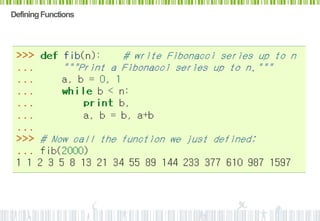 Defining Functions
 