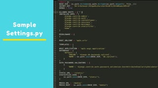 Sample
Settings.py
 