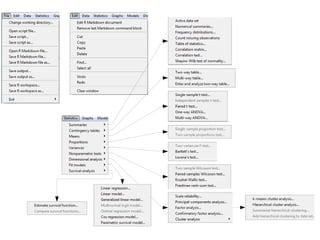 Rcommander - a menu-driven GUI for R