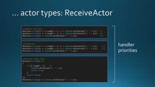 Reactive Programming in .Net - actorbased computing with Akka.Net