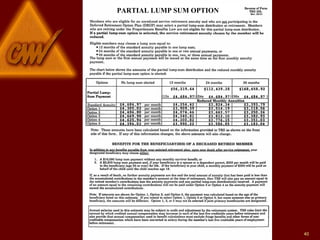 PARTIAL LUMP SUM OPTION 