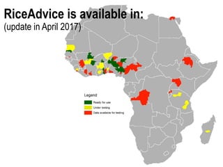 RiceAdvice is available in:
(update in April 2017)
 