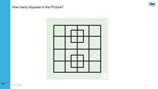 09/07/2024 5
How many Squares in this Picture?
 